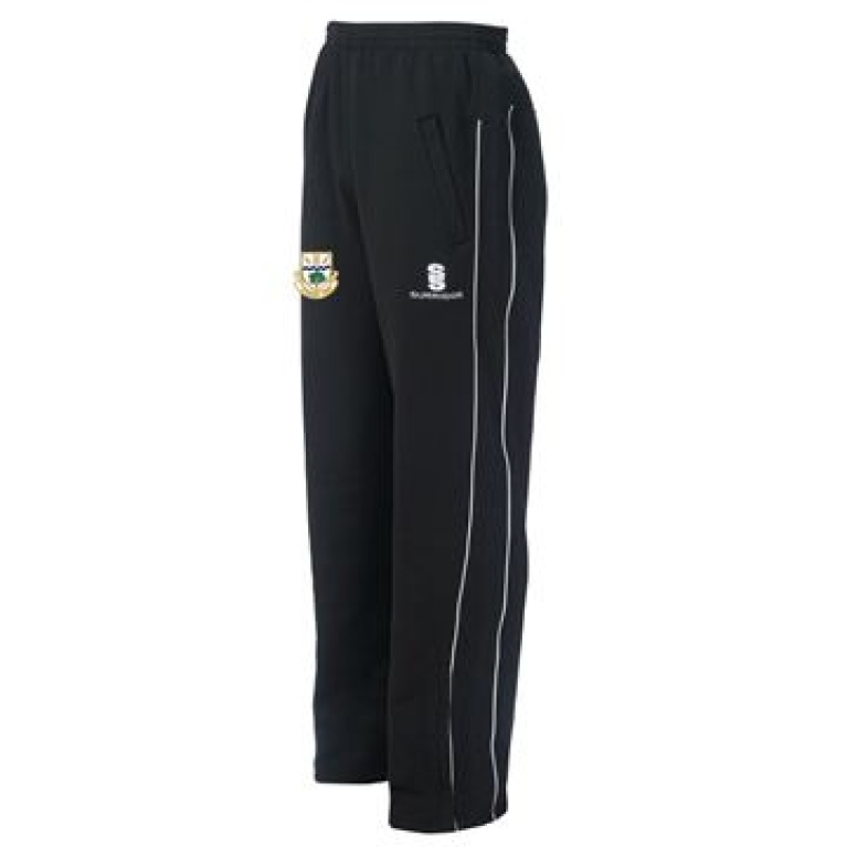Classic Tracksuit Pant With Thigh Length Zip Black Mens