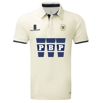 Ergo Cricket Shirt - Short Sleeve : Navy Trim